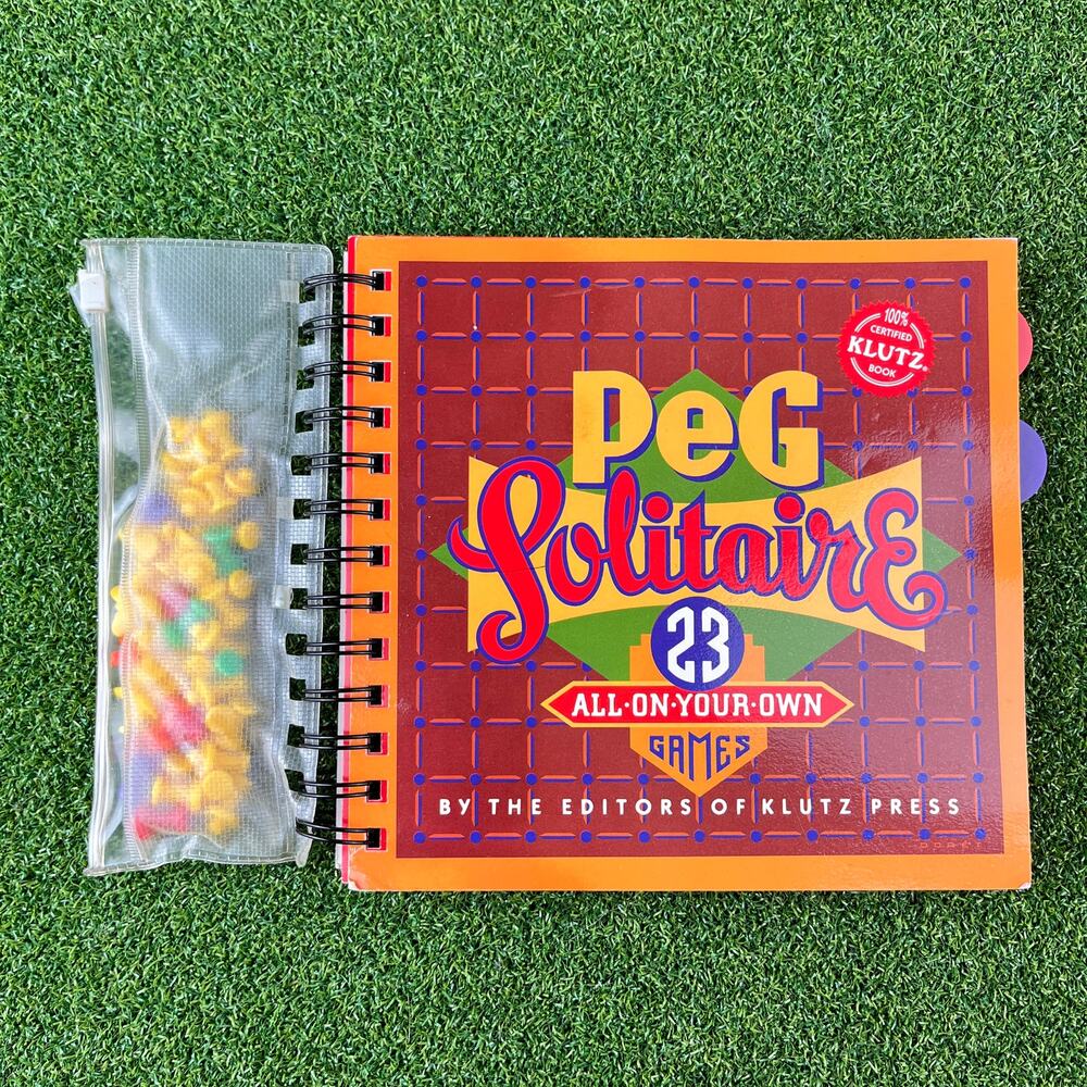 Klutz Book Game Set for Peg Solitaire: 23 All-On-Your-Own Games